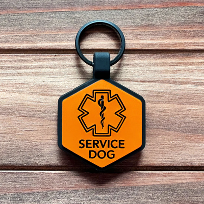 Service Dog Silicone Pet ID Tag X besties.