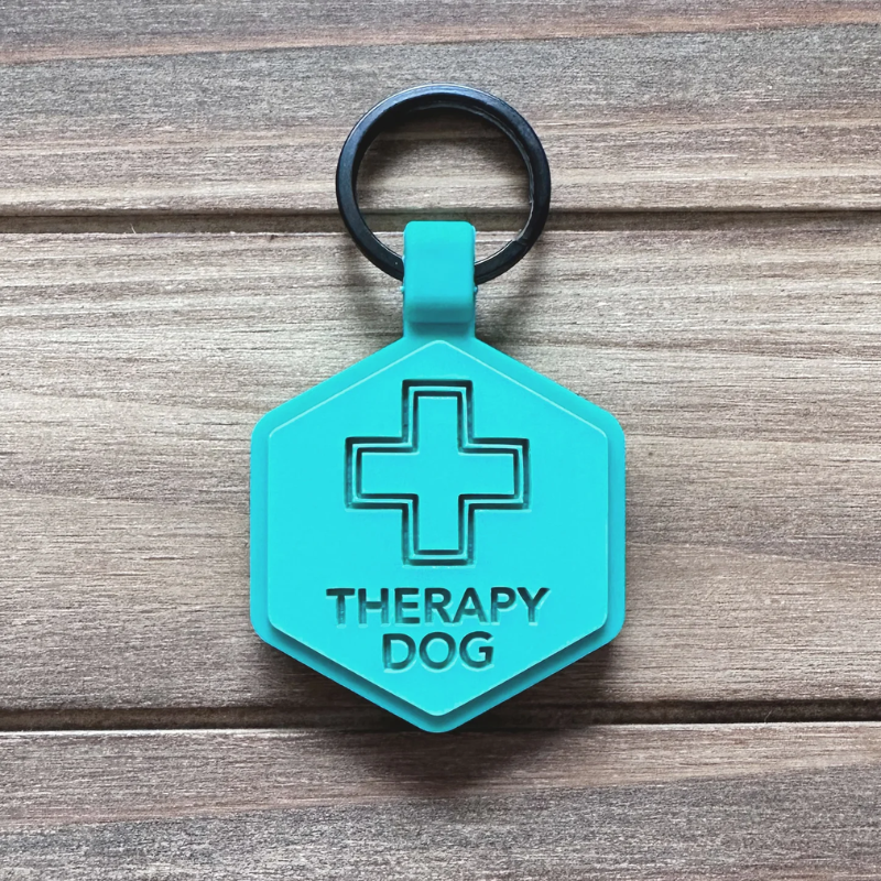 Therapy Dog Silicone Pet ID Tag X besties