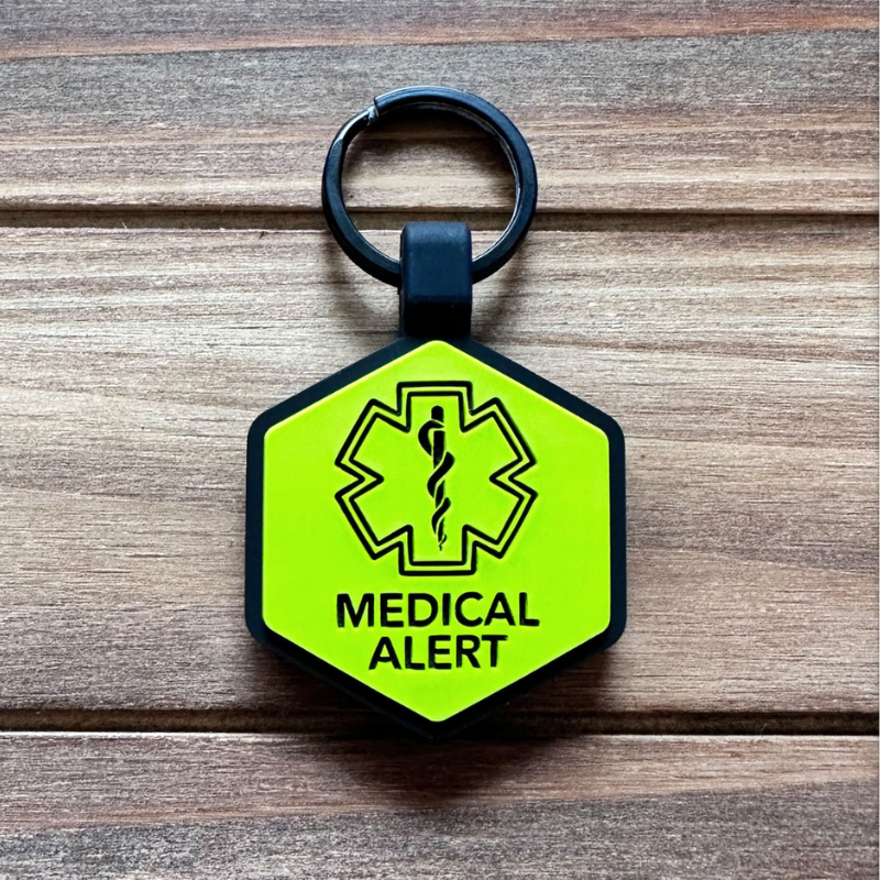 Medical alert silicone pet id tag X besties.