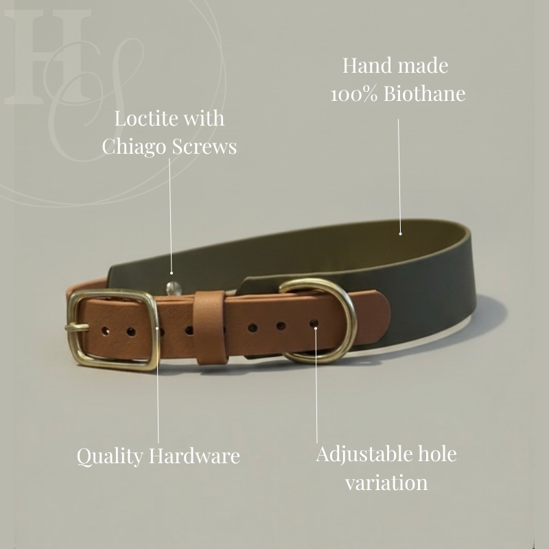Two Toned Adjustable Collar (Waterproof + Odor-Proof)