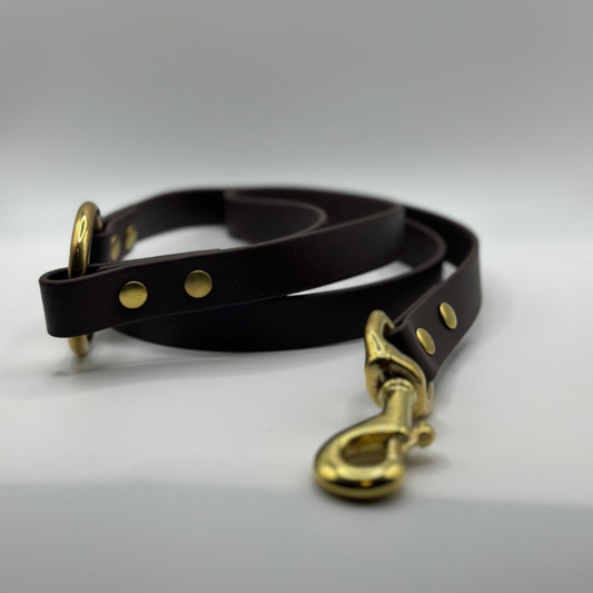 4’ Dark Brown Simple Equestrian Leash - SALE