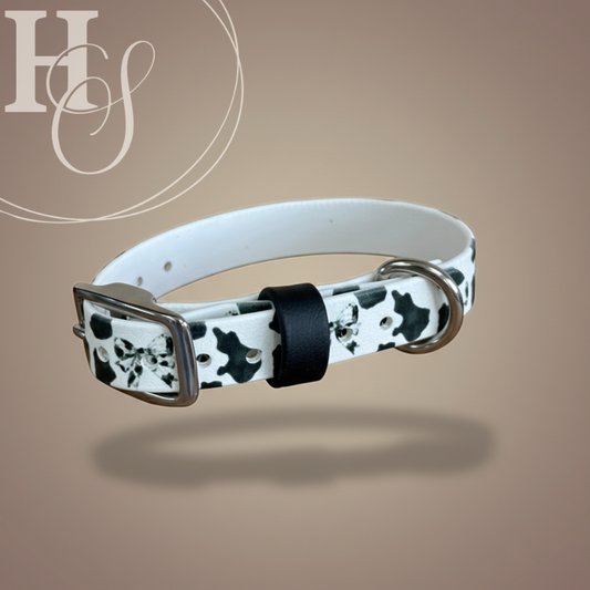 Black Bow Biothane Collar (Waterproof + Odor-Proof)