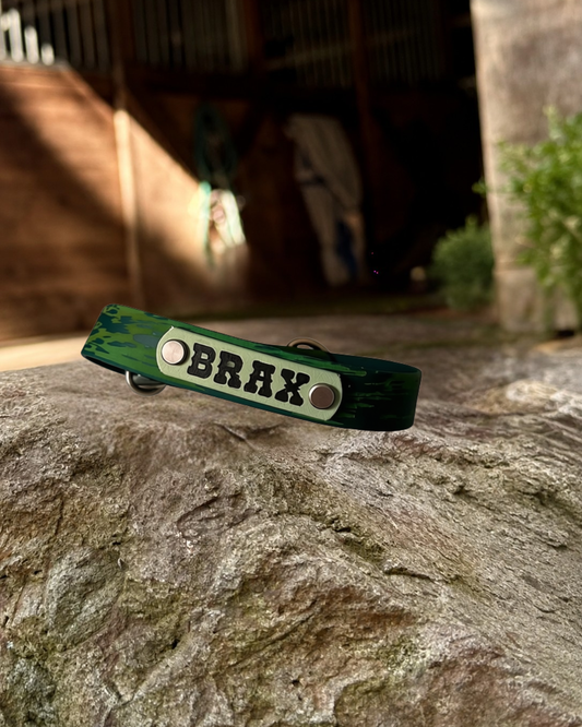 Tree Bark Engraved Simplistic Collar (Waterproof + Odor-Proof)