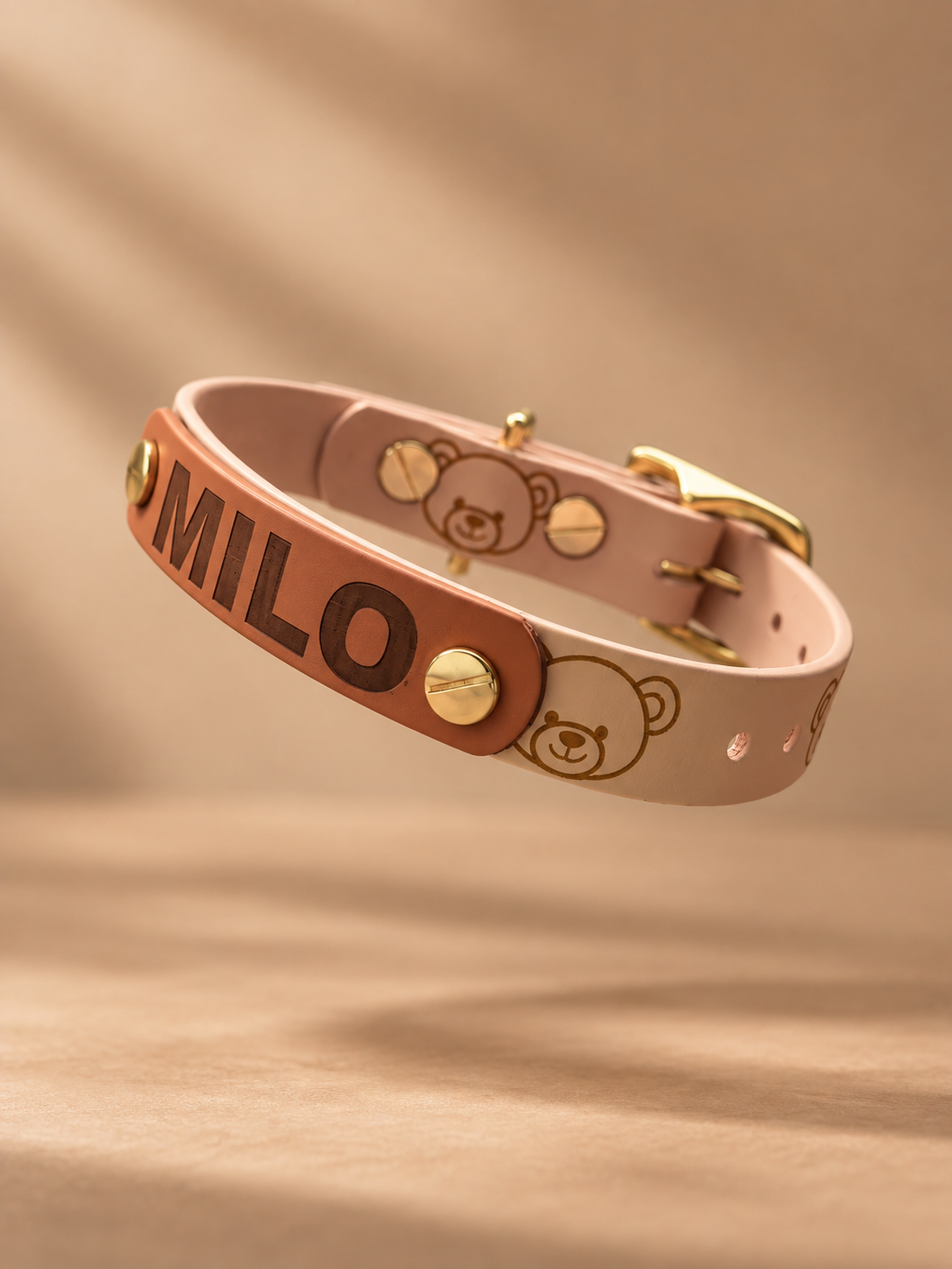 Teddy Bear Engraved Simplistic Collar (Waterproof + Odor-Proof)